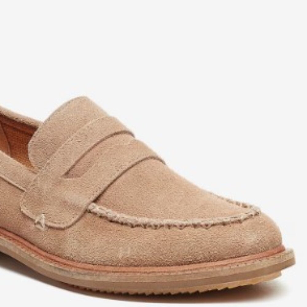 Kelsi Dagger Brooklyn Lens  Almond Suede Loafers Size 8